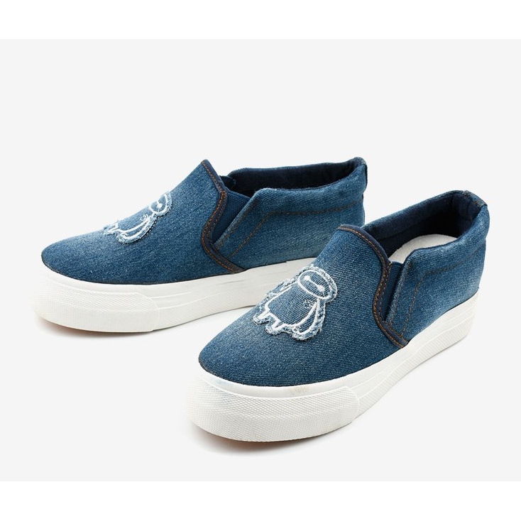 Cherilena sneakers jeans marinblå blå 2