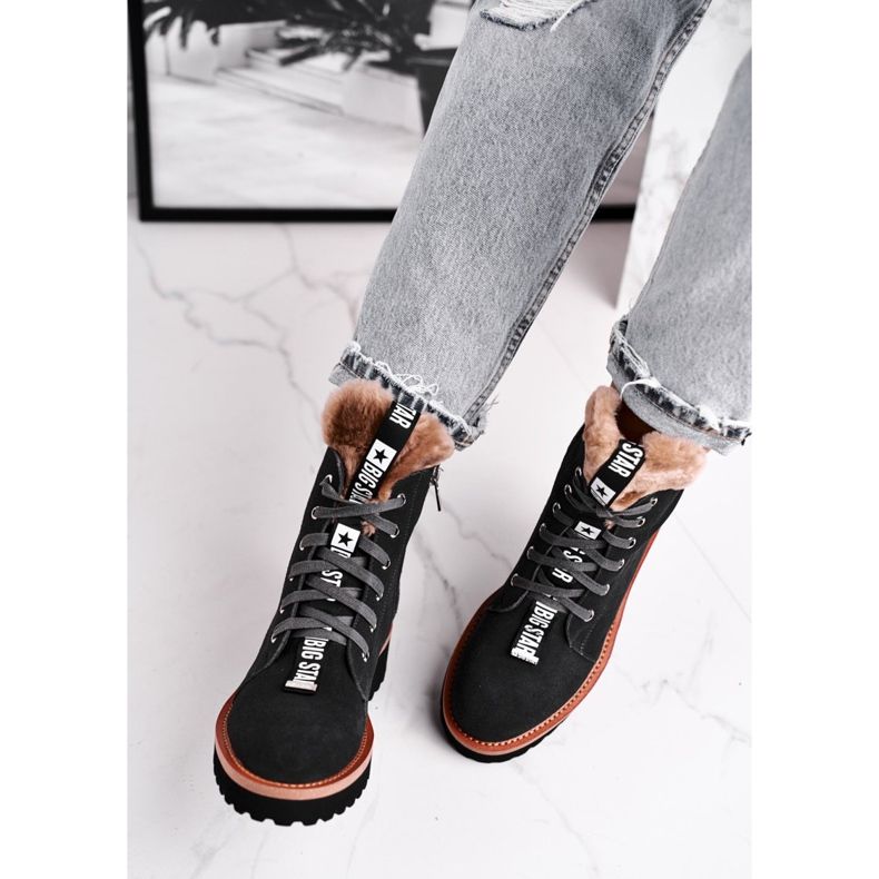 Damstövlar Mocka Big Star Grå GG274903 svart 1