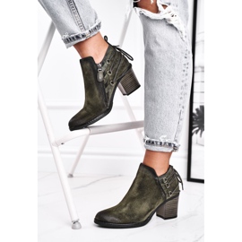 Damskor på hälen Maciejka Vårläder Oliv 04812-24 grön 2