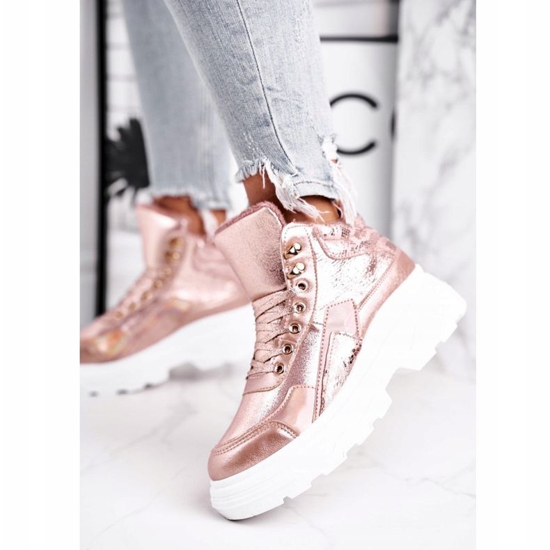 PS1 Kvinnors sportskor Warmed Pink Golden Davan rosa gyllene 1