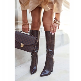 SEA Kvinnors stövlar på en klack varm brun Belvim 1