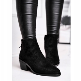 S.Barski Kvinnors stövlar Flat Heel Warm Autumn Black Milky svart 2