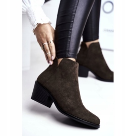 S.Barski Damskor med platt klack varm höst kaki mjölkig 1