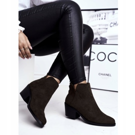 S.Barski Damskor med platt klack varm höst kaki mjölkig 2