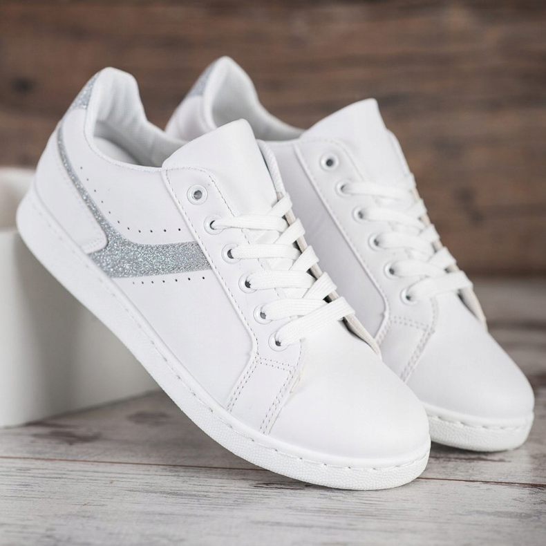 SHELOVET Trendiga sportskor vit 2