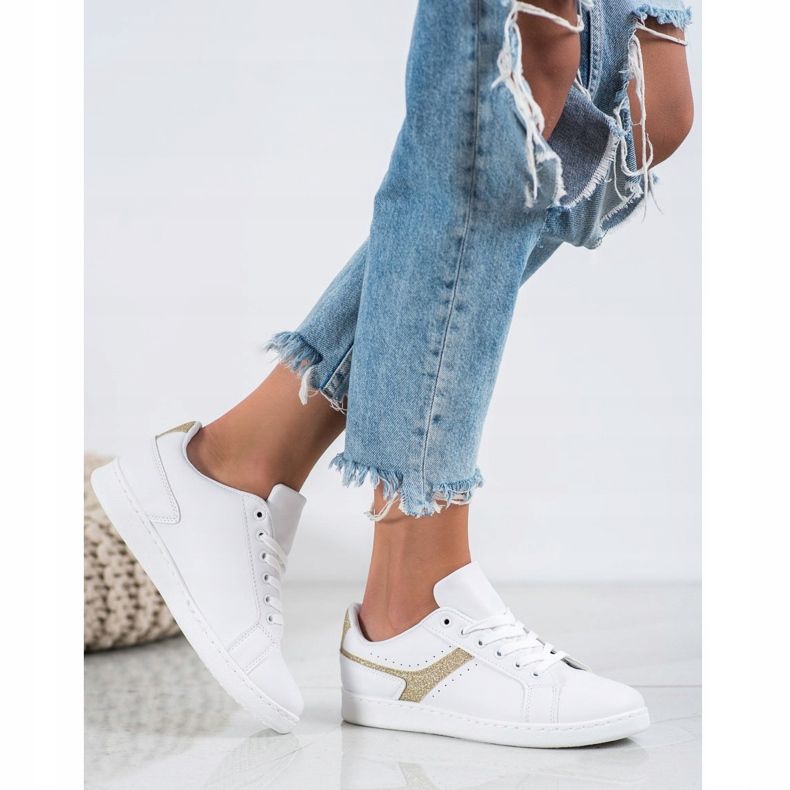 SHELOVET Trendiga sportskor vit 1