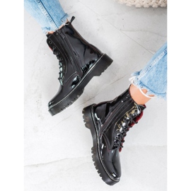 VINCEZA lackerade arbetare svart 1