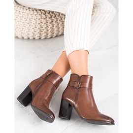 Sergio Leone Klassiska högklackade stövlar brun 2