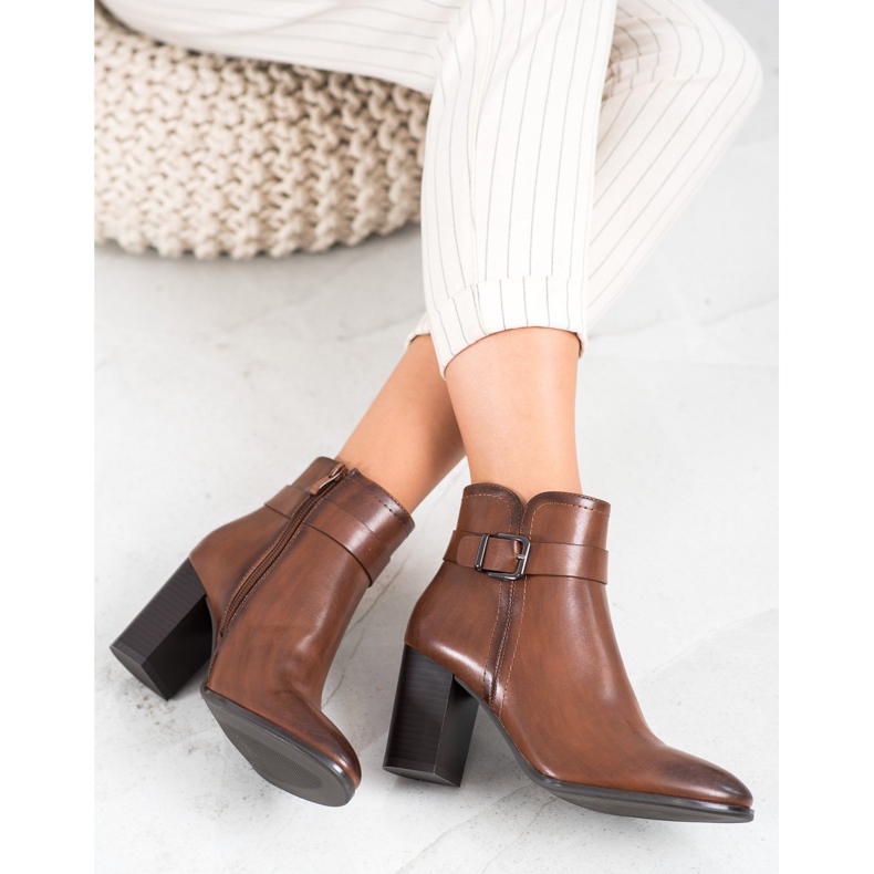 Sergio Leone Klassiska högklackade stövlar brun 2