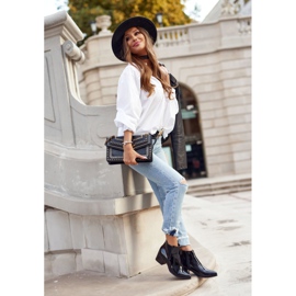 Dam Stövlar Sergio Leone Lackade Chelsea Stövlar Svart BT621 2