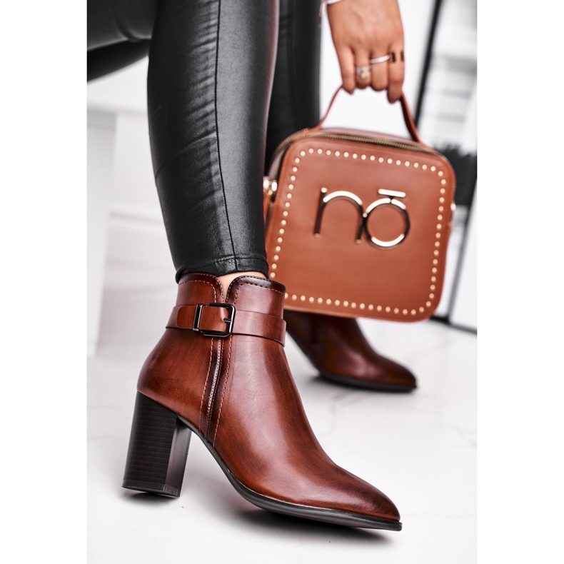 Damskor på högklackat Sergio Leone Brown BT509 brun 1