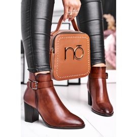 Damskor på högklackat Sergio Leone Brown BT509 brun 2