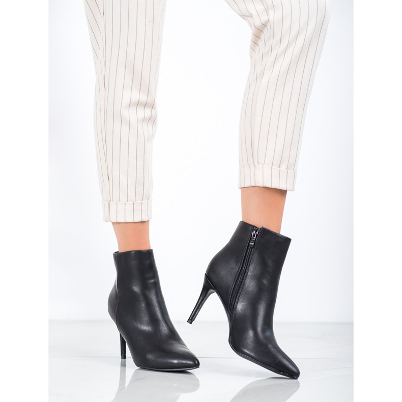 Sweet Shoes Sexiga ekoläderkängor svart 1