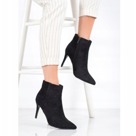 Sweet Shoes Sexiga stövlar i mocka svart 2