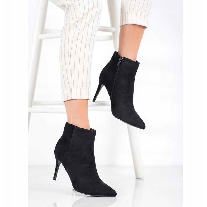 Sweet Shoes Sexiga stövlar i mocka svart 2