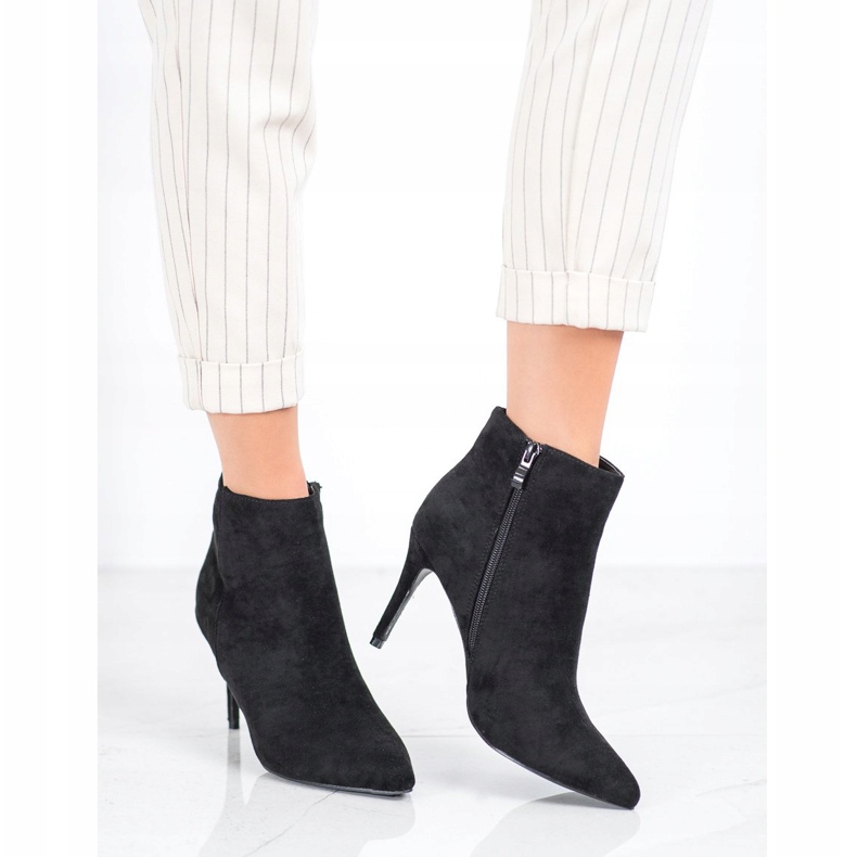 Sweet Shoes Sexiga stövlar i mocka svart 1