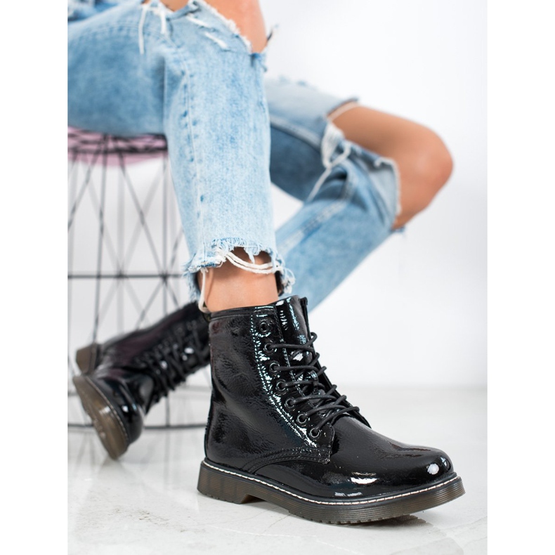 Evento Lackade fashionabla arbetare svart 2