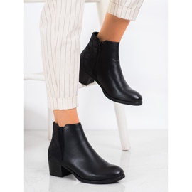 SHELOVET Bekväma högklackade stövlar svart 1