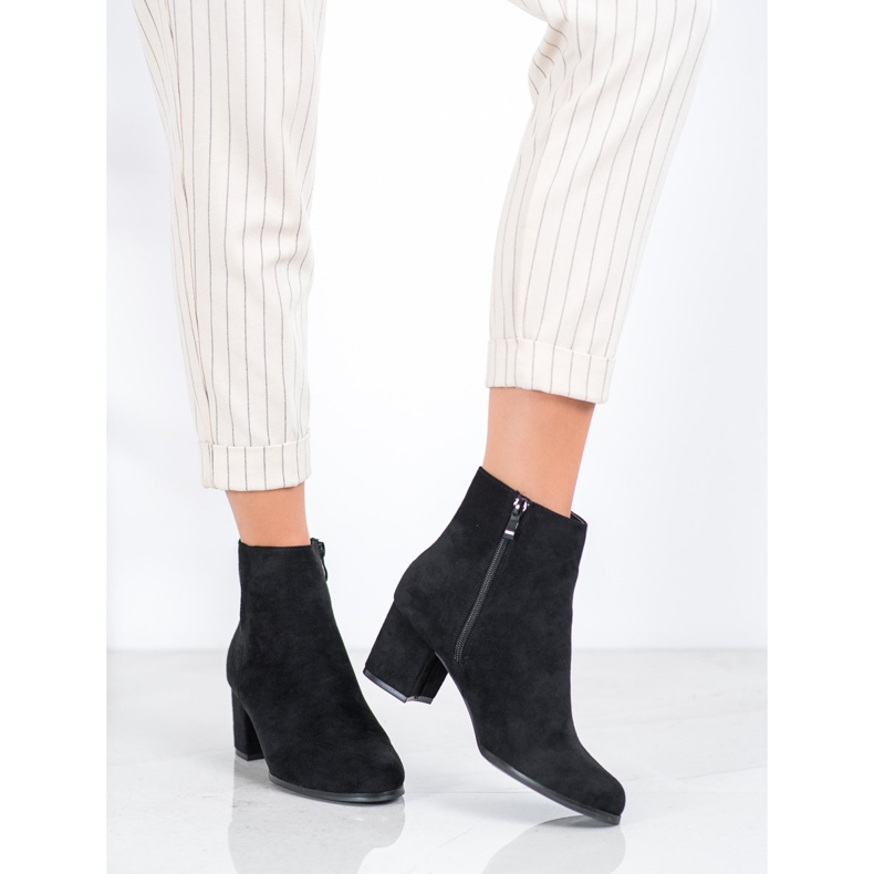 Danic Svarta stövlar på höga klackar 1