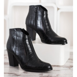 Filippo Fashionabla Snake Print stövlar svart 2