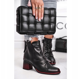 Damskor på högklackad Maciejka svart 04757-01 2