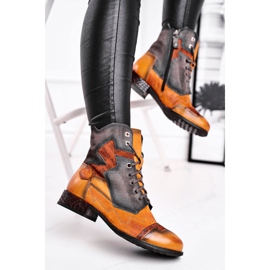 Damstövlar Läder Varma stövlar Maciejka Gul 04625-07 brun 1