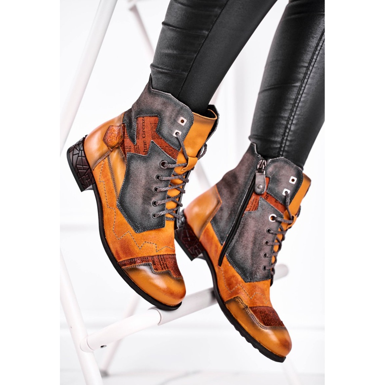 Damstövlar Läder Varma stövlar Maciejka Gul 04625-07 brun 2