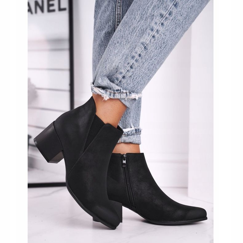 Dam Stövlar Sergio Leone Jodhpur stövlar Eco Nubuck Black BT621 svart 2