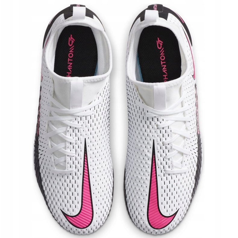 Nike Phantom Gt Academy Df FG / MG Junior CW6694 160 fotbollsskor vit vit 1
