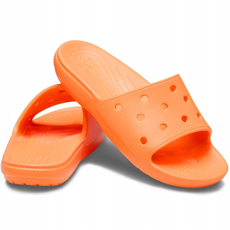 Crocs Classic Slide tofflor dam aprikos 206121 801 orange 1