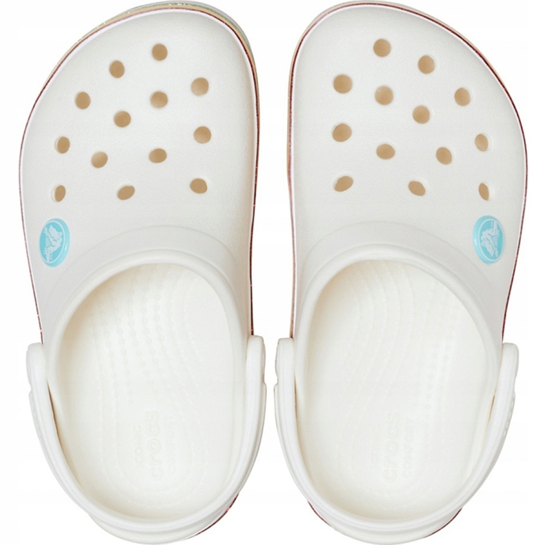 Crocs för barn Crocband Rainbow Glitter Clg K vit 206151 100 1
