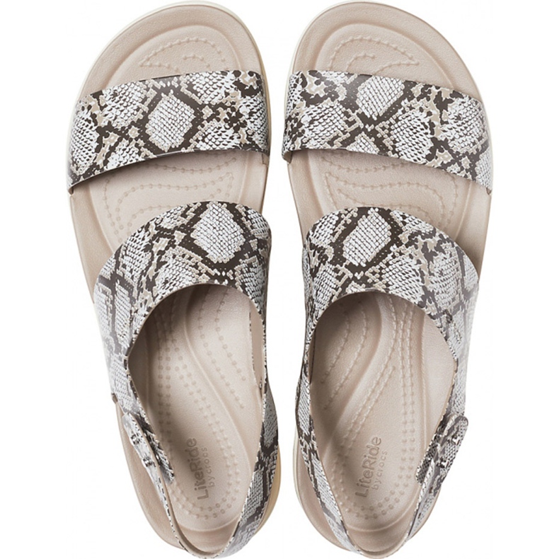 Crocs sandaler för kvinnor Brooklyn Low Wedge W multi stuck 206453 93T beige 1