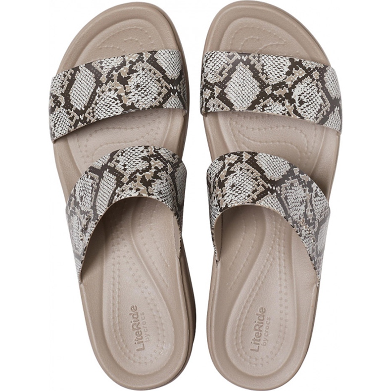 Crocs Tofflor Brooklyn Mid Wedge W Multi Stucco 206219 93T beige 1