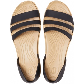 Crocs damsandaler Tulum Open Flat W svart 206109 00W 1