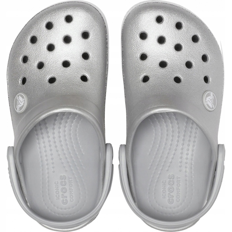 Crocs för barn Crocband Glitter Clog Kids silver 205936 040 1
