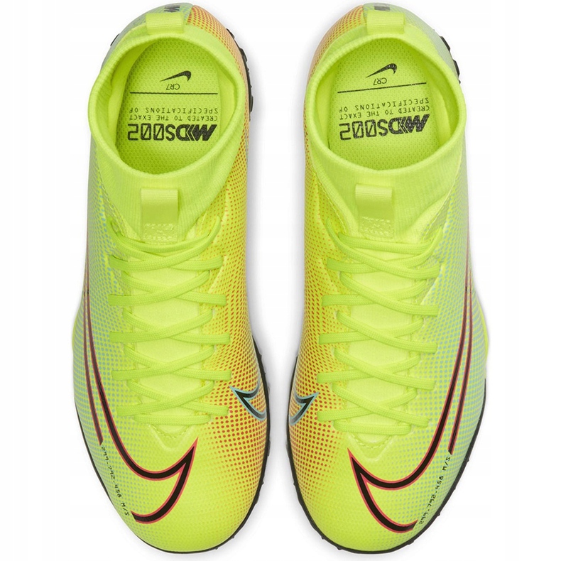 Nike Mercurial Superfly 7 Academy Mds Tf BQ5435 703 fotbollsskor blå, celadon grön 1