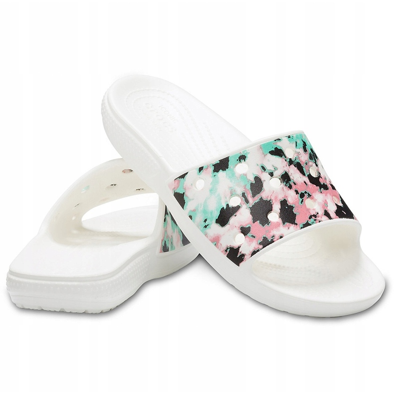 Crocs Classic Crocs Tie Dye Mania Slide 206481 928 vit mångfärgad 1