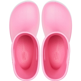 Crocs regnstövlar för barn Crocband Rain Boot Kids rosa 205827 6QM 1