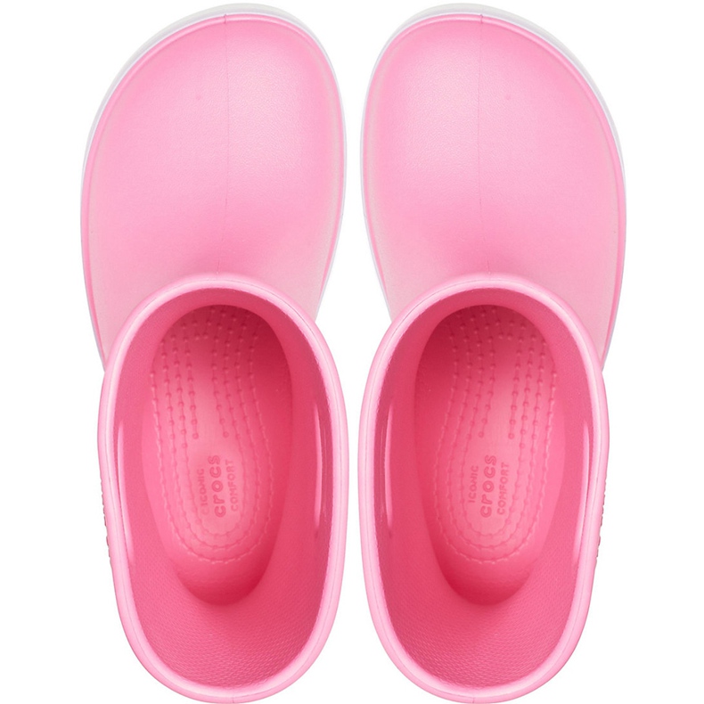 Crocs regnstövlar för barn Crocband Rain Boot Kids rosa 205827 6QM 1