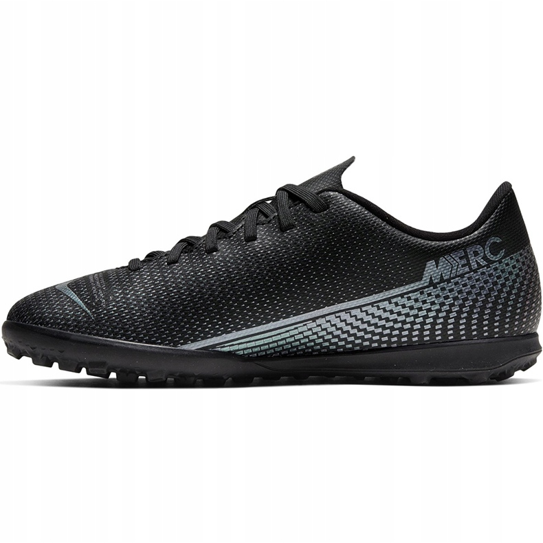 Nike Mercurial Vapor 13 Club Tf Junior AT8177 010 fotbollsskor svart svart 1