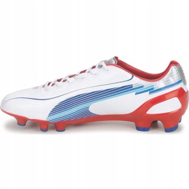 Fotbollsskor Puma Evo Speed ​​1 Fg vit-röd-blå 102527 01 1