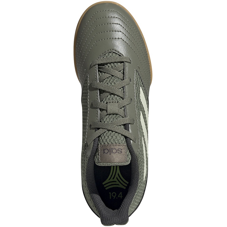 Adidas Predator 19.4 In Junior khaki EF8224 fotbollsskor grön grön 1