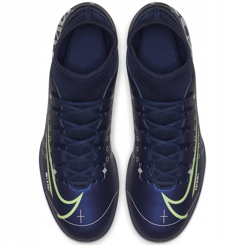 Nike Mercurial Superfly 7 Club Mds FG / MG Junior BQ5418 401 fotbollsskor marinblå blå 1
