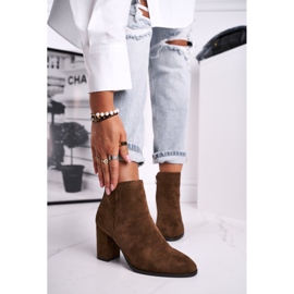 Damskor på högklackat Sergio Leone Olive BT508 brun mångfärgad 1