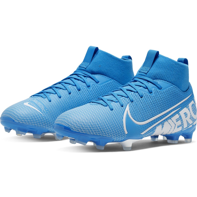 Nike Mercurial Superfly 7 Academy FG / MG Junior AT8120 414 fotbollsskor blå blå 1