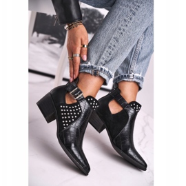 FB1 Damskor på högklackat spänne svart Rontra 2