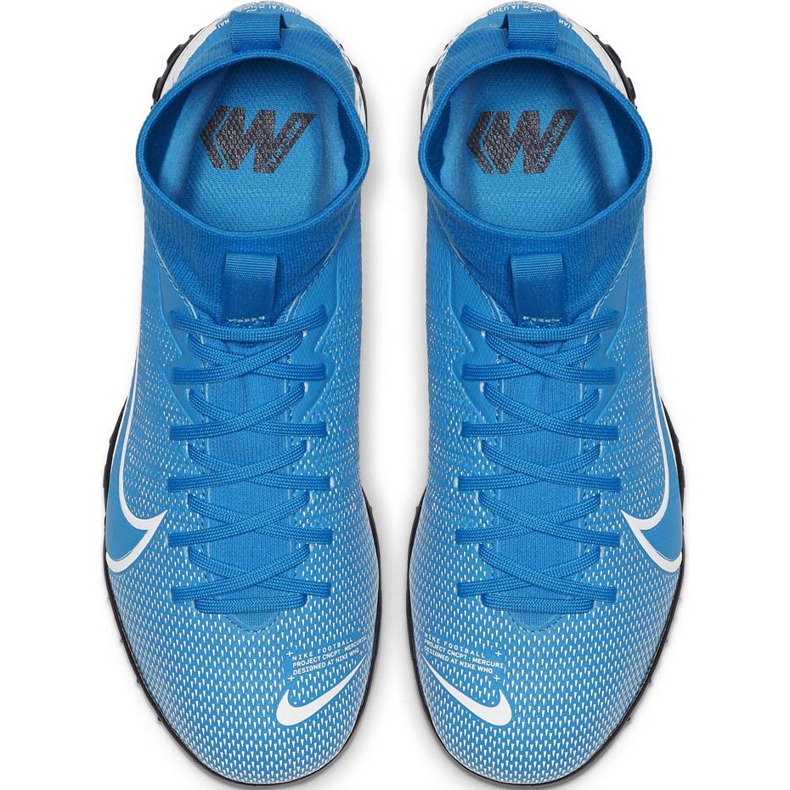 Nike Mercurial Superfly 7 Academy Tf Junior AT8143 414 fotbollsskor mångfärgad blå 1