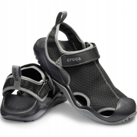 Crocs sandaler för män Swiftwater Mesh Deck Sandal M svart 205289 001 1