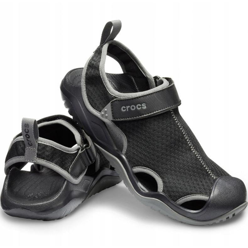 Crocs sandaler för män Swiftwater Mesh Deck Sandal M svart 205289 001 1