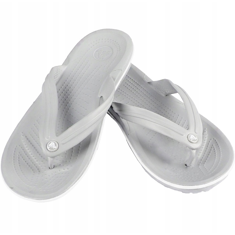 Crocs tofflor Crocband Flip ljusgrå vit 11033 00J 1